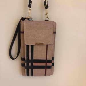 Blush crossbody/wristlet bag